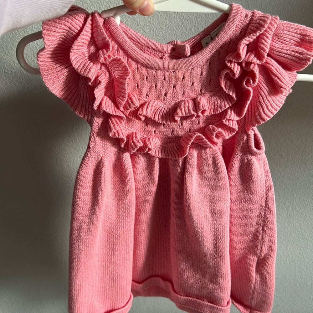 Janie and Jack sweater knit dress pink